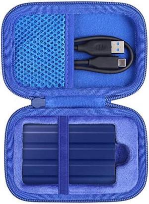 co2CREA Hard Case Compatible with Samsung T7 Shield T9 Portable SSD Solid State Drive (Blue Case)