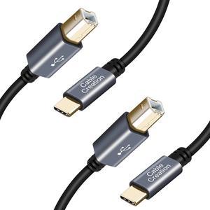 CableCreation Bundle - 2 Items Printer Cable USB C to B 3.3FT + 6.6FT