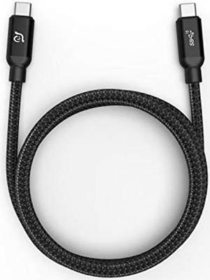 ADAM ELEMENTS CASA C100+ USB3.1 Gen 2 USB-C to USB-C 5A/100W PD Cable, Sync Data Speed up to 10Gbps (3.3ft, Black)