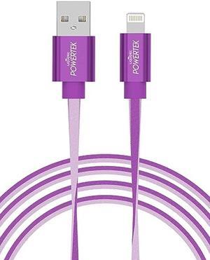 LIQUIPEL Powertek iPad & iPhone Charger Cable, Fast Charging 6ft MFI Certified Lightning to USB Cord, Two Tone (Purple)
