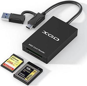 XQD SD Card Reader, USB USB-C to XQD SD Card Reader Adapter, Support Sony G/M Series, Lexar 2933x/1400x USB Mark XQD Card, SD/SDHC Card