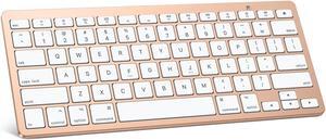 OMOTON Bluetooth Keyboard for Mac, Compact Wireless Keyboard Compatible with MacBook Pro/Air, iMac, iMac Pro, Mac Mini, Mac Pro Laptop and PC, Gold