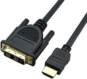 Rulykar HDMI to DVI Cable (10FT, High-Speed, Bi-Directional Adapter Male to Male, DVI-D 18+1, 1080p,) - Compatible with Raspberry Pi, Roku, Xbox One, PS5/PS4/PS3, Graphics Card