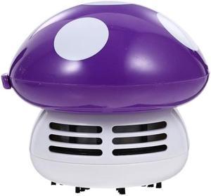 Corner Desk Vaccum Cleaner: Tiny Cute Dust Sweeper - Mushroom Desktop Vacuum Cleaner Purple Mushroom