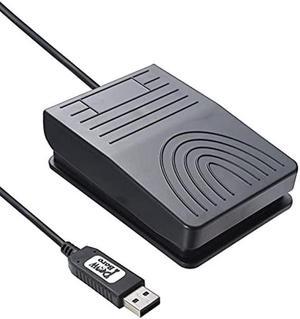 Powboro USB Foot Pedal, USB Foot Switch Video PC Game Hands Free Footswitch One Key Control Program Computer Mouse Keyboard HID for Transcription, Push to talk,Zoom,Streaming, Gaming
