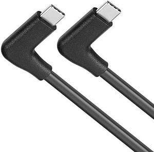 QCEs USB C to USB C 3.1 Gen 2 Cable 10Ft, 90 Degree Type C Cable 100W PD Charging 10Gbps 4K Video Display Compatible with Quest 1/2, MacBook Pro/Air 2021 iPad Pro, Galaxy S22/Note 10, Pixel 3/4 XL