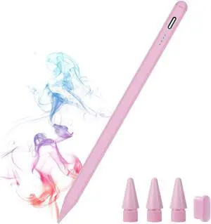 Stylus Pen for iPad 9th&10th Generation, Apple Pencil 2nd Generation, Apple Pen iPad Pencil Compatible with iPad Pro 11&12.9", iPad Air 5th/4/3rd Gen, iPad 6/7/8th Gen, iPad Mini 5/6th Gen (Pink)