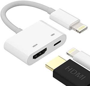 Apple Lightning to HDMI Adapter, Digital AV Audio Dongle, 1080P Sync Screen  Cable for iPhone, iPad, iPod to TV/Projector/Monitor, MFi Certified Video