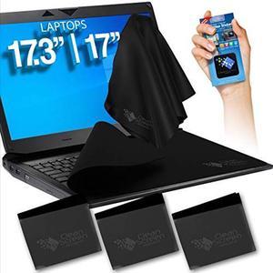 CLEAN SCREEN WIZARD WizDustCover 17" XXL Screen Protective Cloth Cover/Keyboard Cover and Cleaning Compatible with Laptops Computers 17 and 17.5 inches, 3 Pack in MultiSize