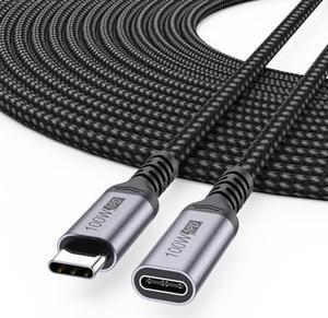 DteeDck USB C Extension Cable 20 ft / 6 Meters, USB Type C Extension Male to Female Braided Cord Extender USB3.1 Gen2 Compatibility with Laptop Tablet Mobile Phone and More