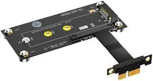 C&N PCIe X1 to M.2 Adapter NVMe Adapter M.2 PCIe SSD Converter Card Support M.2 (M Key) NVMe SSD 2280/2260/2242 with Riser Cable C&N PCIe X1 to M.2 Adapter NVMe Adapter M.2 PCIe SSD Converter Card Support M.2 (M Key) NVMe SSD 2280/2260/2242 with Riser Cable
