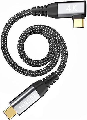 LDLrui USB C to USB C Display Cable 6ft 2Pack, 4K HDR Type C Video Cable 90 Degree, USB 3.2 Gen 2x2 20Gbps Data Transfer 100W PD Fast Charge Cord for Laptops/Monitors/Tablets/Phones/PS5, and More