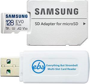 Samsung 128GB EVO Plus Micro SDXC Memory Card for Samsung Tablet Works with Galaxy Tab S7 FE 5G, A7 Lite, S7 FE Series (MB-MC128KA) Bundle with (1) Everything But Stromboli SD & MicroSDXC Card Reader