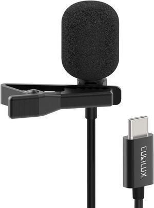 Cubilux USB C Microphone, Type C Lavalier Lapel Clip MIC Compatible with Samsung Galaxy S23/S22/S21Ultra Tab S9/S8/S7/S6, iPhone 15, iPhone 15 Pro Max, iPad Pro, Pixel 8/7/6 Pro 7a/6a, 10 Feet