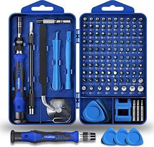 Precision Screwdriver Set, UnaMela Upgraded 122 in 1 with 101 Bits Repair Tool Kit, Magnetic Screwdriver Set with 21 Repair Tools for Electronics, Laptop, Computer, PC, iPhone, PS4, Game Console