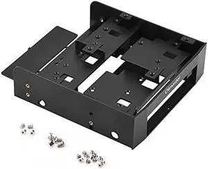 5.25" to 2.5" / 3.5" Floppydrive Mounting Bracket,Compatible with Standard 5.25" Bay of PC,Multifunctional Combination