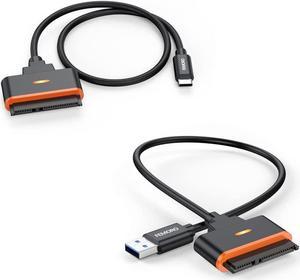 FEMORO SATA to USB 3.0 Bundle SATA to USB C Adapter,USB Type C to 2.5'' SATA Converter Cable External Hard Drive Thunderbolt 3 & 4 Compatible with SSD HDD WD MacBook Pro/Air