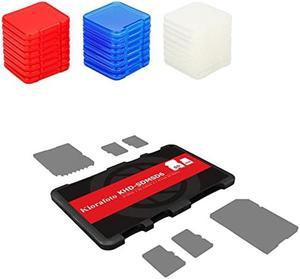 6 Slots Memory Card Case + 24pcs Clear SD Card Case: Camera Memory Card Case with Clear Plastic SD Card Case