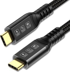 ConnBull Thunderbolt 4 Cable 40Gbps Supports 8K@60Hz/4K@120Hz Compatible with Thunderbolt 3/USB 4 for iPhone15/ 15Pro/ProMax, Hub, Switch, Docking Stations 1.64 ft