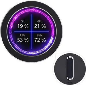 waveshare 2.8inch Round LCD Display, CPU/GPU Cooler, Black