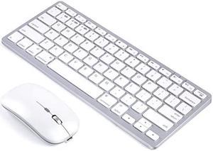 Wireless Keyboard and Mouse Compatible with iMac MacBook Air/Pro Windows Laptops (Rechargeable Bluetooth Keyboard and Mouse)