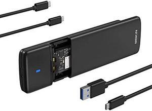 MOKiN M.2 NVMe SATA SSD Enclosure Reader Tool-Free, NVMe to USB 3.2 Gen 2 10Gbps NVMe PCIe and 6Gbps SATA, External Enclosure Thunderbolt Support UASP Trim for SSD Size 2230/2242/2260/2280