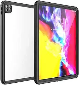 for New iPad Pro 12.9 2020 Waterproof Case,with Built-in Screen Protector Dustproof Submersible Full-Body Cover for 2020 iPad Pro 12.9 Inch 4th Generation