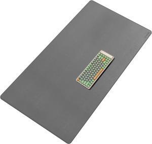 CENNBIE Leather Desk Pad Large, 47.2" x 27.5" Desk Mat Blotter Protector, Extended Non-Slip Mouse Pad, Waterproof PU Leather Desk mat for Desktop Office and Home (Grey)