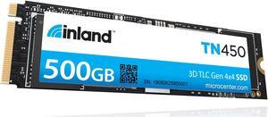 INLAND TN450 500GB NVMe M.2 PCIe Gen4x4 2280 Internal Solid State Drive SSD - Up to 5,000 MB/s, 3D NAND, Storage and Memory for Laptop & PC Desktop