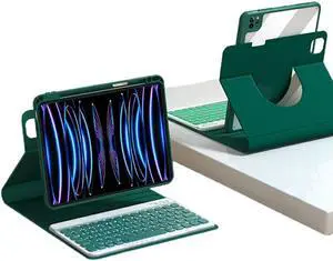 Rotating Keyboard Case for iPad 10th Generation10.9 inch, Case for iPad 10 2022 Keyboard with Magnetic Detachable Clear Back Shell with Pencil Holder (Teal)