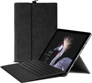 Protective Case for Surface Pro 7/Pro 6/Pro 5/Pro 4 Tablet,Surface12.3 Inch Case, Compatible with Type Cover Keyboard, Business Cover with Pen Holder,Black