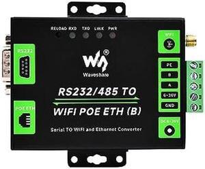 Coolwell Industrial Grade RS232/485 to WiFi POE Ethernet Serial Server 6t Modbus Gateway MQTT Gateway Metal Case