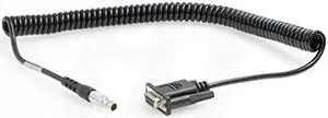 HangTon Coiled Serial Data Collector Cable 0B 5 Pin to RS232 DB9 for Leica Total Station TS10 TS15 TPS800 to Computer PC