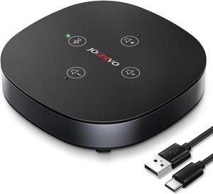 USB Speakerphone Microphone, Conference Speaker Omnidirectional Computer Mic, with 360o Voice Pickup, Touch-Sensor Buttons for Mute/unmute, Streaming, Call Speaker Skype, Webinar, Interview -(JV803)
