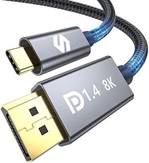 Silkland USB C to DisplayPort 1.4 Cable 15FT [8K@60Hz, 4K@144Hz 120Hz, 2K@240Hz], 5K Type C to DP 1.4 Cable, [32.4 Gbps, Thunderbolt 4/3 Compatible] for MacBook Pro 2022, M1 Mac Mini, iPad Pro, XPS