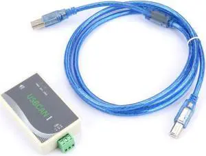 Walfront USB to CAN Analyzer USB CAN Debugger Compatible, PC Can Use It to Connect with a Standard CAN Network Via USB Bus