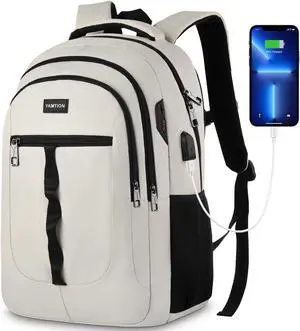 YAMTION School Book Bag for Teen Girls and Boys Unisex Laptop Bookbag Backpack with USB for High School College Students