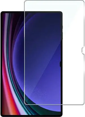 SaharaCase - ZeroDamage Ultra Strong Tempered Glass Screen Protector for Samsung Galaxy Tab S9 FE and Tab S9 (2023) - Ultra Strong Anti Scratch/Fingerprint Full Coverage Bubble Free - Clear