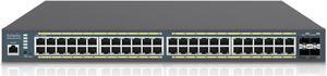 EnGenius Fit L2 Plus Managed 48-Port Gigabit PoE+ Switch | 740W Budget | 4 SFP Uplink Ports | 802.3at/af PoE+ Ready | 104 Gbps Switching Capacity [EWS7952FP-FIT]