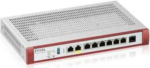 Zyxel USGFLEX200HP ZyWALL High Speed Cyber Security Firewall | Hardware Only | 2X Multi-Gig 2.5G (1x PoE+) | VPN | Business Class | Up to 100 Users | Nebula Cloud