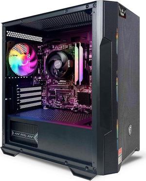 NSXGAMING Nova Desktop Gaming Computer (AMD Ryzen 5 5600G, 16GB 2 * 8 GB DDR4 3600, 512Gb M2 NVME SSD, RGB Fans, Windows 11 Home 64-bit Ready, Wify Ready, Mouse and Keyboard)