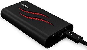 archgon 1920GB Thunderbolt 3 Certified Aluminum External SSD Portable M.2 PCIe NVMe Solid State Drive with Dual Layer Heatsink Max. Speed up to Read 3400MB/s Model X92 (1920GB, Black)