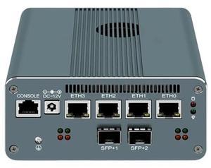 HKUXZR Firewall Appliance Mini PC, Intel Pentium 8505 Quad Core 10G*2 4xIntel I226 2.5G Ethernet VPN Soft Routing,2*USB3.2 1*TF Slot 2*SATA 1*M.2 NVMe x4 8/16/32/64GB DDR5 M.2 Nvme (16G/256G)