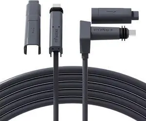 Klutchtech Starlink Cable 300FT Replacement Cable for Starlink Standard Actuated Gen 2, Starlink Cable Extension V2 with End Caps Starlink Accessories Waterproof Gray (300FT/91M)