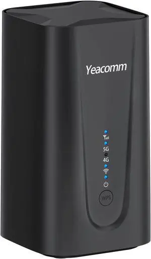 Yeacomm 5G Router AX3600 WiFi-6 Modem with Sim Card Slot,NR NSA/SA 5G Cellular Router Up to 4.67Gbps,Dual Band Gigabit Wireless & LTE Cat20 Gateway,Mesh,Band Lock,VPN,No Voice
