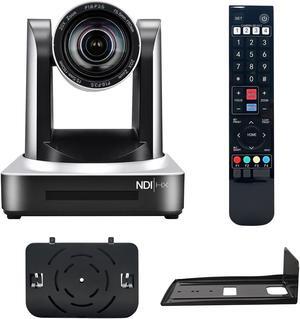 HCSTVCON NDI PTZ Camera,20X Optical Zoom Simultaneous HDMI,3G-SDI,NDI IP Live Streaming Broadcast Camera,PoE Supported,1080P 60fps for Church,Conference,Education Events