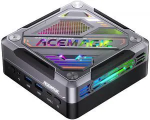 ACEMAGIC AM18 Mini PC, AMD Ryzen 7 7840HS (8C/16T, up to 5.1GHz), 32GB DDR5 512GB PCle 4.0 M.2 SSD, Mini Computer AMD Radeon 780M, USB4+HDMI+DP, WiFi 6/2.5G LAN/BT5.2/8K Triple Display Gaming/Office