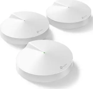 TP-Link Deco Mesh WiFi System(Deco M5) -Up to 5,500 sq. ft. Whole Home Coverage and 100+ Devices,WiFi Router/Extender Replacement, Anitivirus, 3-pack