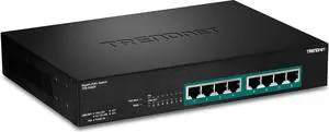 TRENDnet 8-Port Gigabit Full Power Poe+ Switch, 8 x Gigabit PoE+ Ports, 240W Power Budget, 16Gbps Switching Capacity, Rack Mountable, Ethernet Network Switch, Metal, Lifetime Protection, TPE-TG80F