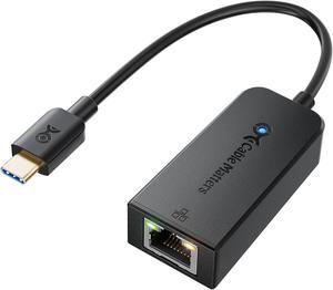 Cable Matters 2-Pack Plug & Play USB C to Ethernet Adapter with PXE, MAC Address Clone (Thunderbolt to Ethernet Adapter, Gigabit Ethernet to USB C) in Black -Compatible with MacBook Pro, XPS, Surface